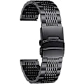 Miniatyrbillede 1 af 5: 20mm Sort Rustfrit Stål Urrem Metal Mesh Urrem til Mænd Kvinder i 4 Farver Metal Ur