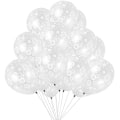 Miniatyrbillede 1 af 5: 100 stk. snefnug-balloner til jul - Vinterlandskab/ferie/julefødselsdagsbryllupsbabyshow