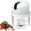 Miniatyrbillede 1 af 5: 1 stk. Mini Elektrisk Fødevarehakker 300ml, Lille USB Genopladelig Elektrisk Blender Løghakker Mini Fødevarehakker, Mini Foo