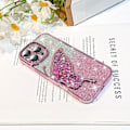 Miniatyrbillede 4 af 5: til iPhone 16 Pro Max, Sødt Pigeagtigt Luksus Bling Flydesand 3D Sommerfugl Design til Kvinder Piger (til iPhone 16 ProMax) - Pink