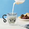 Miniatyrbilde 5 av 5: Kaffe kopp katt krus, dobbelt vegg glass, original julegave til kvinne jente kone mor elskerinne Nann