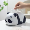 Miniatyrbillede 2 af 5: 1 stk Sød Vævsæskebetræk, Harpiks Tegneserie Panda Ansigtsvævsdispenser Serviet Holder, Papir Opbevaringsboks til Soveværelse, B