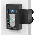 Miniatyrbillede 1 af 5: Sort dørklokkebeslag til Ring/Flash/Eufy trådløs videodørklokke, kompatibel med Ring Doorbell 4/3/
