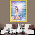 Miniatyrbild 2 av 5: 30x40cm Kit#B 5D DIY Diamantmålning, Sjöjungfru Diamantmålning,