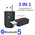 Pikkukuva 4 / 5: Bluetooth USB -sovitin, 5.0 langaton 3-in-1 USB -lähetin
