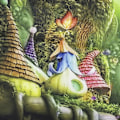 Miniatyrbild 5 av 5: Sagobokskog väggbonad för barnrum vardagsrum sovsal