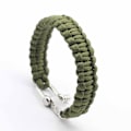 Miniatyrbillede 1 af 3: Mænds Paracord Overlevelsesarmbånd Vævet Udendørs Armbånd med Rustfrit Stål Spænde Army Green