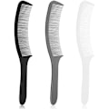 Miniatyrbilde 1 av 5: Buede Barber Clipper Kamsett i Svart, Hvit, Grå: Perfekt for Profesjonelle Hårklipp og Styling, Ergonomisk Flat Topp