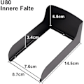 Miniatyrbillede 4 af 5: 1 stk. Dørklokke Regnslag Dørklokke Ring Anti-blændingsdæksel Passer til de fleste videodørklokker (Indvendig fold)