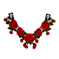 Miniatyrbild 2 av 5: 2PCS Dekolleté Applikation Krage Patch Broderad Blomspets Tyg Trim Kläder Sömnad Pat