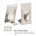 Miniatyrbillede 3 af 5: 60 stk. fotoramme hardwarekrog - fotorammebøjle jern billedramme krog væg metal fjeder drejeklemmer billedophæng billedramme bagsideclips