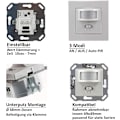 Miniatyrbilde 2 av 5: Bevegelsessensor I innfelt I LED-kompatibel med rekkevidde på 9 m - 2-ledningsteknologi - IP20 I erstatter en bryter, Hvit