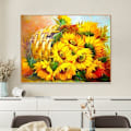 Pikkukuva 3 / 5: 30 x 40 cm, auringonkukan Diamond Painting -kirjonta