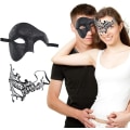 Miniatyrbillede 4 af 5: 2 stk. venetianske masker, metalmaske parmasker til maskerade, bal, karneval