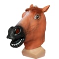 Miniatyrbild 1 av 5: Hästmask Party Klä Ut Häst Huvud Masker för Vuxna Män Maskerad, Halloween Häst Huvud Mask Latex