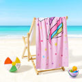 Miniatyrbillede 3 af 5: Enhjørning Strandhåndklæde - 70 x 150 cm Polyester Campinghåndklæder til Piger