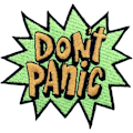 Miniatyrbilde 1 av 4: Don't Panic Patch Broderte Applikasjon Stryk På Sy På Emblem
