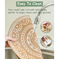 Pikkukuva 5 / 5: Bohemian Print Round Placemats PVC Braided Placemats Set of 6 Was