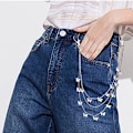 Miniatyrbillede 4 af 4: 115cm Buks Kæde Pengepung Kæde Punk Kæde Hip Hop Butterfly Lås Charm Jeans Kæder Rock Kæder til Kvinder Mænd Hipster