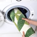 Miniatyrbillede 5 af 5: 2 stk. Antislip Bademåtte, Blød Mikrofiber Badeværelsesmåtte, Maskinvaskbar Absorberende Brusemåtte til Badeværelse, Køkken, Soveværelse