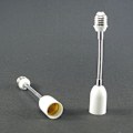 Miniatyrbillede 2 af 5: 195mm 4 stk. E27 til E27 Forlænger, Forlængerlampe Adapter, Pæreforlænger, Grænsefladekonvertering til Pærer og Belysning