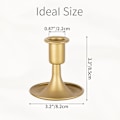 Miniatyrbild 3 av 5: Guld Ljusstake Retro Guld Ljusstake, Set med 2 Metall Ljusstakar Bröllop Ljusstakar för Avsmalnande Ljus Perfekt för Mittpunkt Julfest