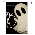 Miniatyrbillede 1 af 5: 1 stk Halloween Spøgelses Haveflag 12x18 Tommer Dobbeltsidet Udendørs, Spooky Lille Burlap Feriehave Udendørs Dekorativ
