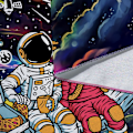 Miniatyrbild 4 av 4: Rymd astronaut alien tapet för män killar sovrum, cool trippy