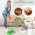 Pikkukuva 4 / 5: Mikrokuitumoppipäällinen, mikrokuitumoppiliina Swiffer Sweeper -mopille, 6 kpl moppitäytteitä, Swiffer-yhteensopivat lisätarvikkeet (vihreä 45,3 x 11,7 cm)