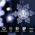 Miniatyrbild 3 av 5: Julgransljus 5m 216 LED Snöflingor Ljusslingor Juldekorationer för inomhusbruk