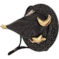 Miniatyrbillede 3 af 5: (Sort) Hamster Hat, Mini Lille Dyr Hat Lizard Halloween Hexe Hat med Justerbar Rem til Skægget Dragon Guinea Pi
