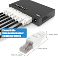 Miniatyrbilde 5 av 5: Pakke RJ45-kontakt Verktøyfri, Cat 6 felttermineringsplugg, gullbelagt, UTP for CAT6, CAT5E, 23-26 AWG 1Gbps nettverkskabel
