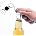 Miniatyrbillede 4 af 5: (Sølv) Nøgleringsflaskeåbner, 1 stk - Flaskeåbner i rustfrit stål, Bærbar flad nøglering til mænd og kvinder