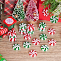 Miniatyrbilde 4 av 5: 2,5×2,5×0,6 cm 80 stk Juleris Ornamenter Røde og Hvite Godteri Dekorasjoner Juletre Hengende Peppermynte Ornament