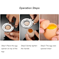 Miniatyrbilde 4 av 5: Eggeskjærer i rustfritt stål, eggeåpner, eggeskallskjærer, kokt egg