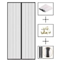 Miniatyrbild 2 av 5: Insektsnät dörr 100x210 insektsskydd magnet myggnät Svart Svart