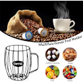 Miniatyrbild 3 av 5: Kaffe Kapselhållare, Metall Kaffekapslarhållare, Kaffe Kapsel Förvaringskorg för Köksbänken, Kaffe Bar, Kaffe