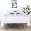 Miniatyrbillede 6 af 6: Hvid rektangulær dug, pletbestandig og rynkefri vaskbar polyester 72*72 inches