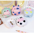 Miniatyrbillede 3 af 5: 4 stk. Sød Blyantspidser Cartoon Ko Blyantspidser Lille Manuel Blyantspidser Kawaii PVC Blyantspidser Papirvarer S