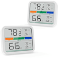 Miniatyrbilde 1 av 5: (Hvit 2 stk) Innendørs termometer digitalt hygrometer temperatur og