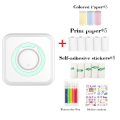Pikkukuva 1 / 5: Mini-lämpötulostin - Musteeton kannettava Bluetooth-tulostin, jossa 3 tarrapaperirullaa - Pieni tulostin Compa