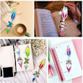 Miniatyrbild 5 av 5: (6 stycken) Diamantmålning bokmärke bokmärke diamantmålning fjäder 5D DIY bokmärke för markering P