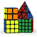 Miniatyrbillede 1 af 5: [4 Pakke] Speed ​​Cube Sæt, Speed ​​Cube 2X2 3X3 4X4 Pyramide