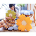 Miniatyrbild 4 av 5: Plush Blomster Barnmatta Kudde, Gul Φ40cm Plush Flo