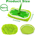 Miniatyrbillede 2 af 5: Pieces Mikrofiber Mopp Klud til Swiffer Sweeper, Dampmopp Efterfyldning, Vådservietter Dæksel Genanvendelige Vaskbare Mopp Puder til Fliser