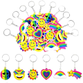 Miniatyrbillede 1 af 5: 30 stk. Mini Emoji nøglering (tilfældig stil), Smileys nøglering, nøglering