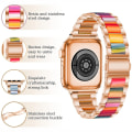 Pikkukuva 2 / 4: Noir Bracelet en résine compatible avec les bracelets Apple Wat