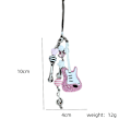 Miniatyrbillede 5 af 5: 2 STK Søde Telefon Charms Nøgleringe Æstetisk Y2k Pink Guitar Jordbær Stjerne Mobiltelefon Stropper Nøgleringe til Nøgler Tasker Kamera
