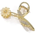 Miniatyrbilde 1 av 5: 1 Rhinestone Daisy Hårklemme, Kvinners Bakskje, Blomstergrep Klemme, Temperament Haiklemme