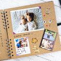 Miniatyrbillede 5 af 5: (Brun) Scrapbog Album 30 Ark (21 x 21 cm) Tykt Kraftpapir Scrapbog er perfekt til din scrap
